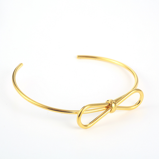 Bow Cuff Bracelet - Stainless Steel