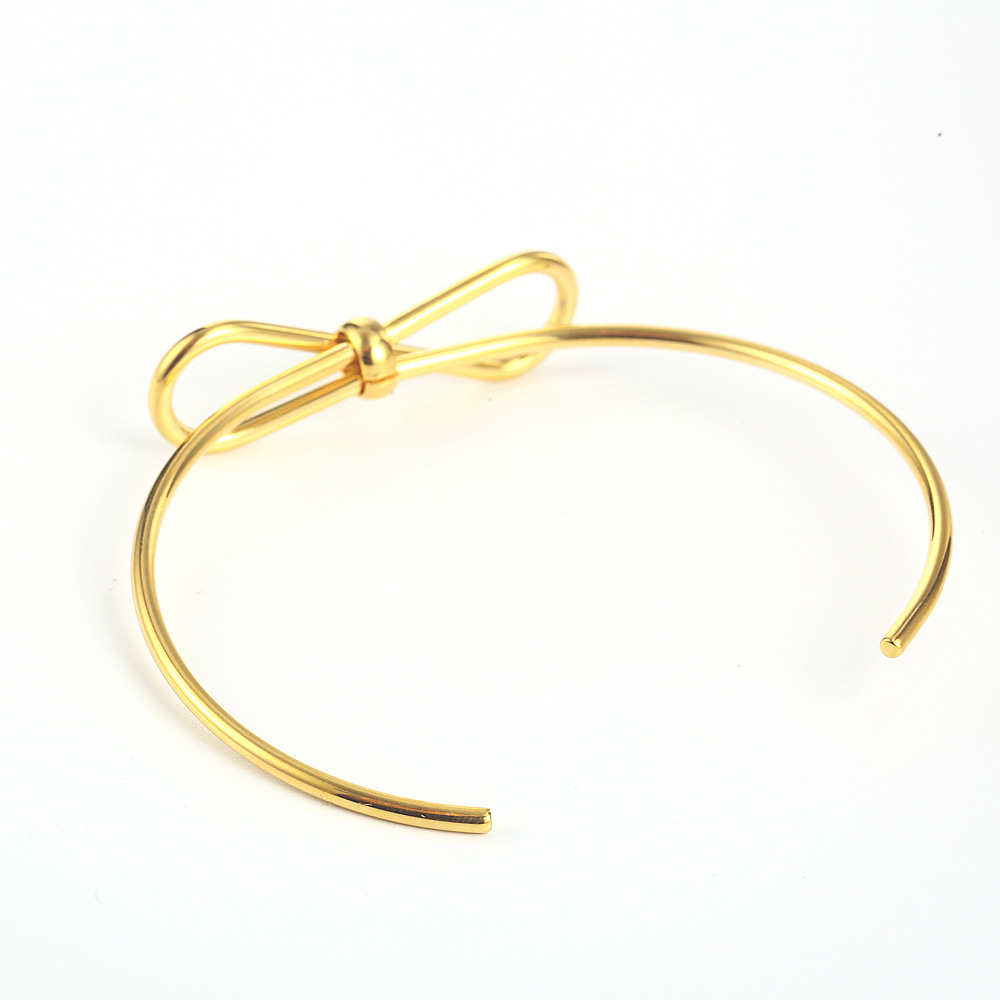 Bow Cuff Bracelet - Stainless Steel