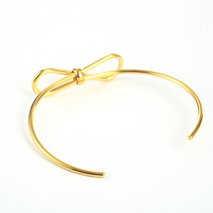 Bow Cuff Bracelet - Stainless Steel