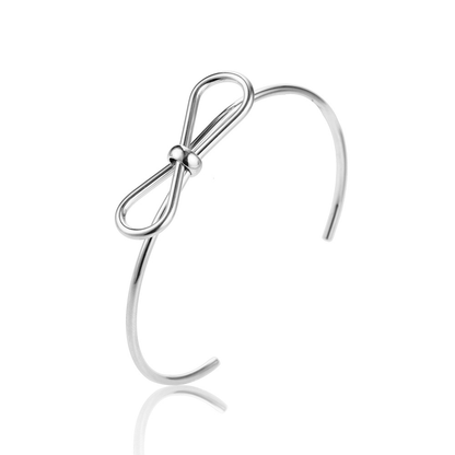 Bow Cuff Bracelet - Stainless Steel
