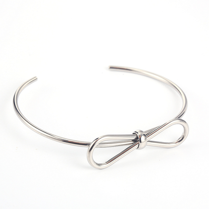Bow Cuff Bracelet - Stainless Steel