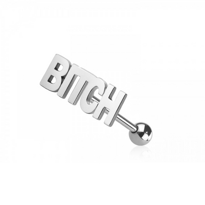 Naughty Words Tongue Barbell - 316L Stainless Steel