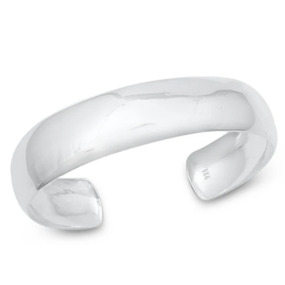 Polished Rounded Cuff Bracelet - 925 Sterling Silver