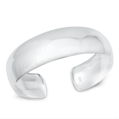 Polished Rounded Cuff Bracelet - 925 Sterling Silver