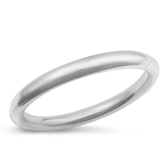 60mm Diameter Polished Bangle Bracelet - 925 Sterling Silver