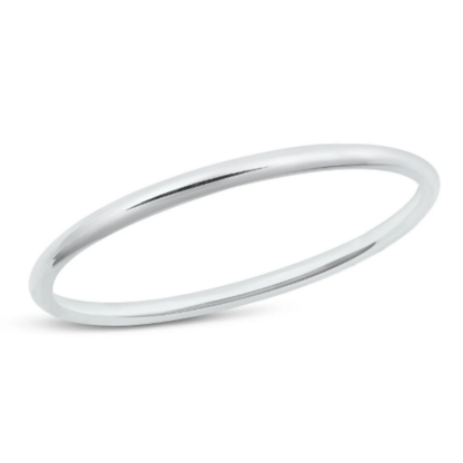 65mm Diameter Polished Bangle Bracelet - 925 Sterling Silver