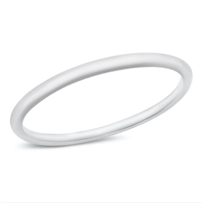 65mm Diameter Polished Bangle Bracelet - 925 Sterling Silver