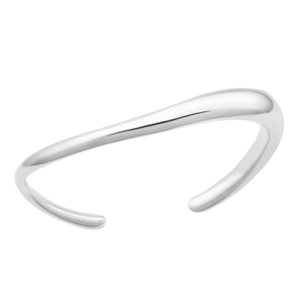 Irregular Cuff Bracelet - 925 Sterling Silver