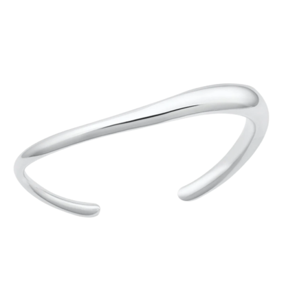 Irregular Cuff Bracelet - 925 Sterling Silver