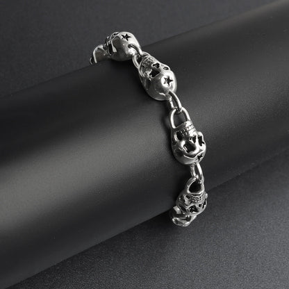 Star Skull Bracelet - Stainless Steel