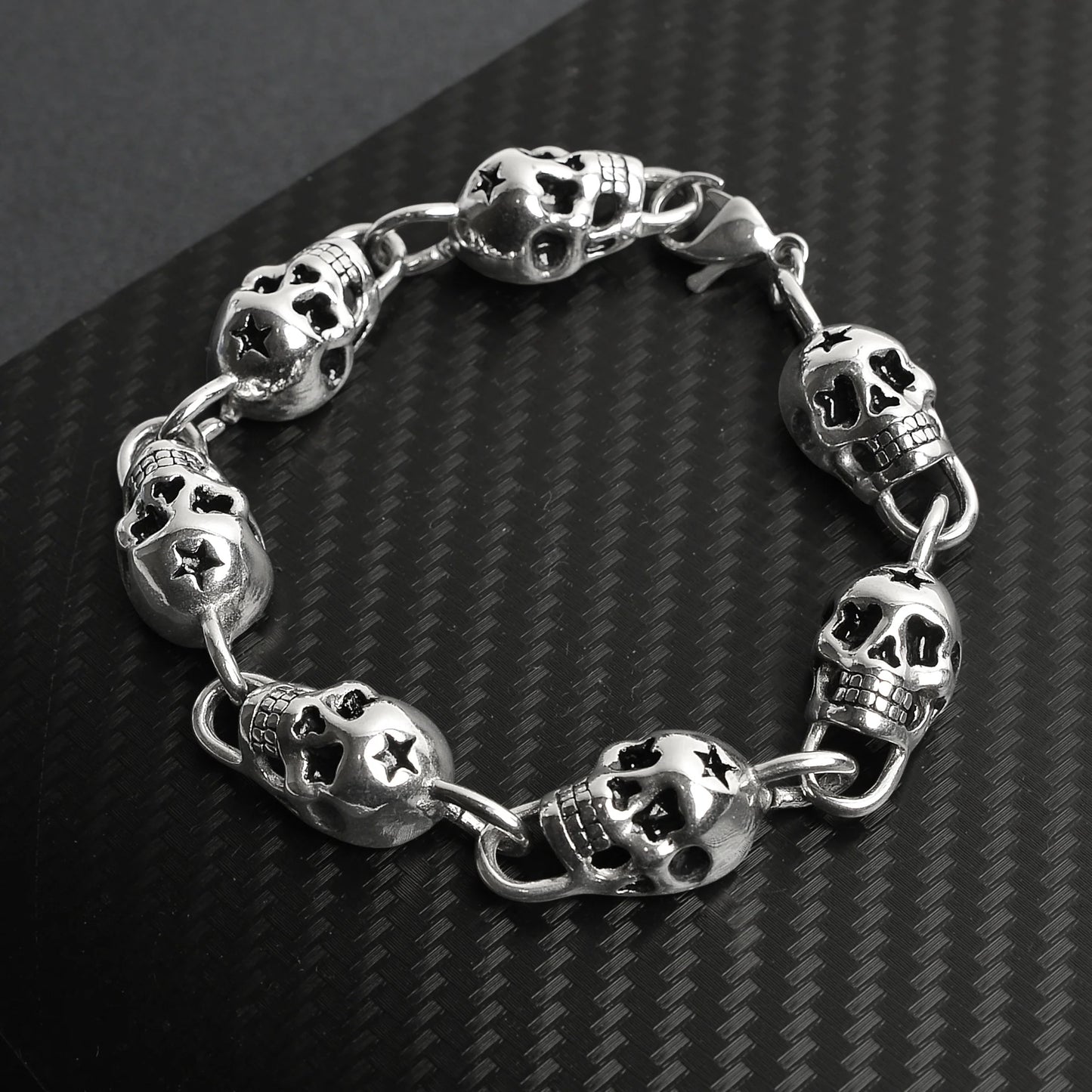 Star Skull Bracelet - Stainless Steel