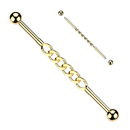 Connecting Chain Industrial Barbell - 316L Stainless Steel