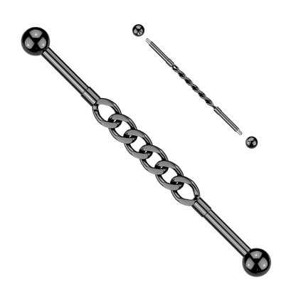 Connecting Chain Industrial Barbell - 316L Stainless Steel