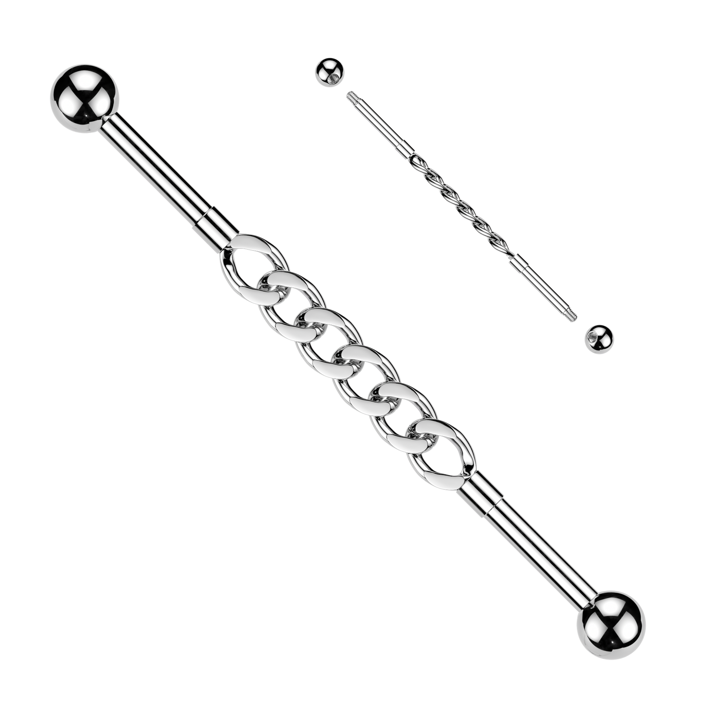 Connecting Chain Industrial Barbell - 316L Stainless Steel