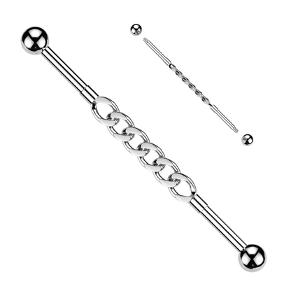Connecting Chain Industrial Barbell - 316L Stainless Steel