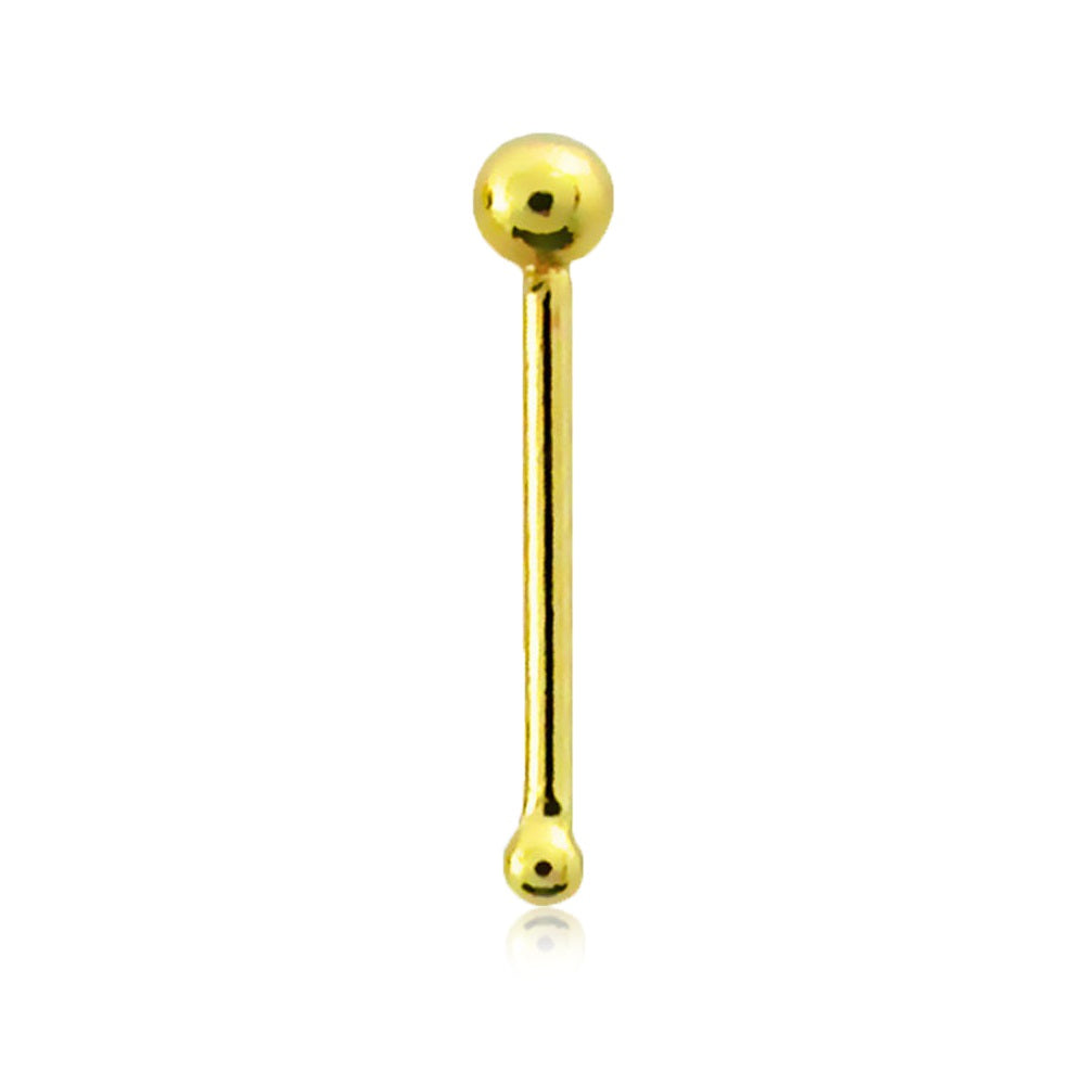 1.5mm Ball Top Nose Bone Stud - 925 Sterling Silver