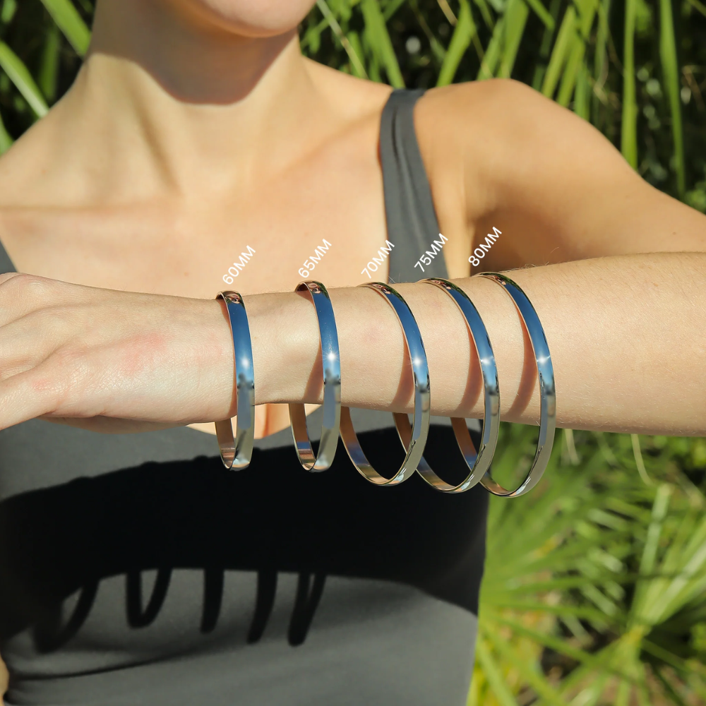 6mm Thick Bangle Bracelet - 316L Stainless Steel