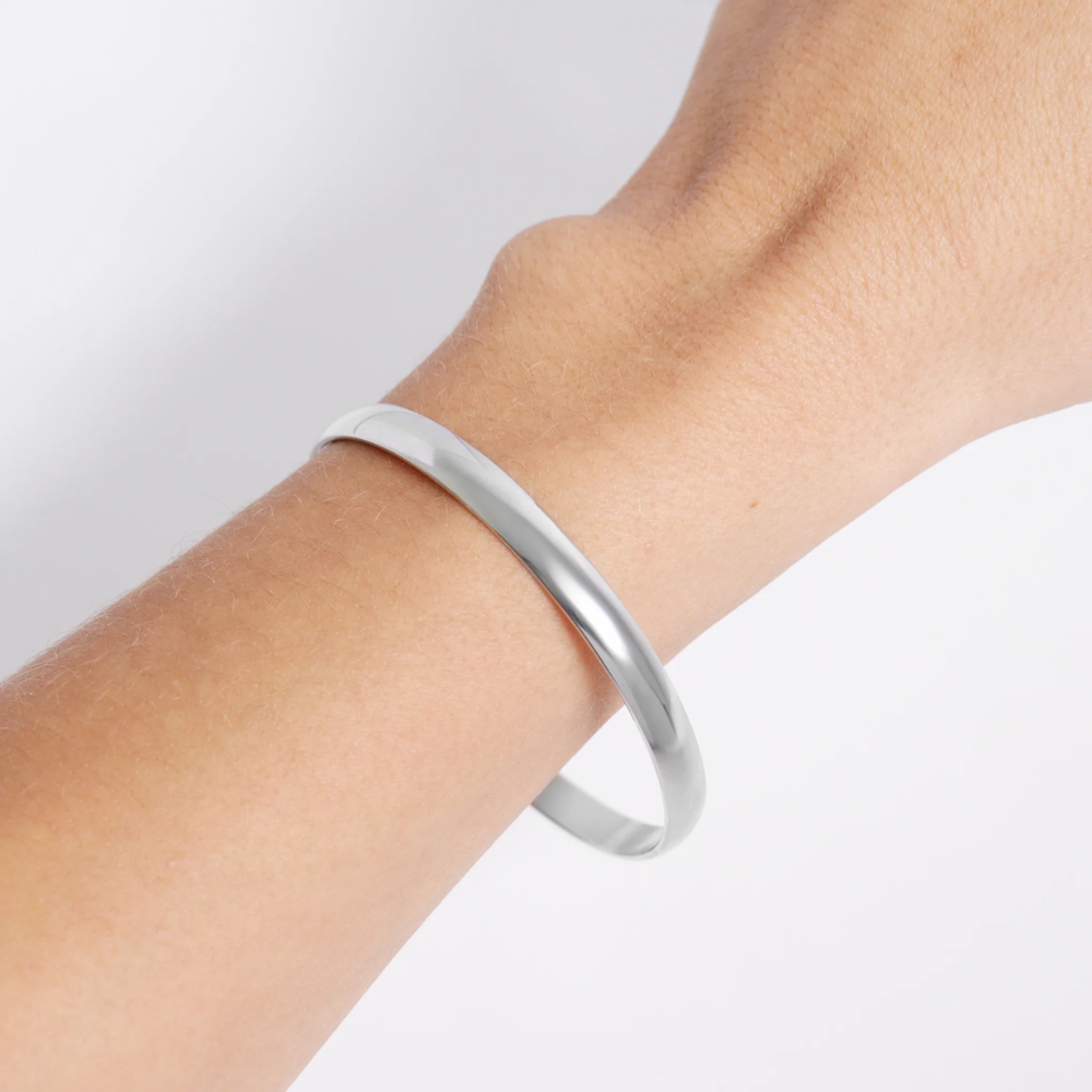 6mm Thick Bangle Bracelet - 316L Stainless Steel
