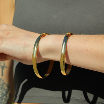 6mm Thick Bangle Bracelet - 316L Stainless Steel