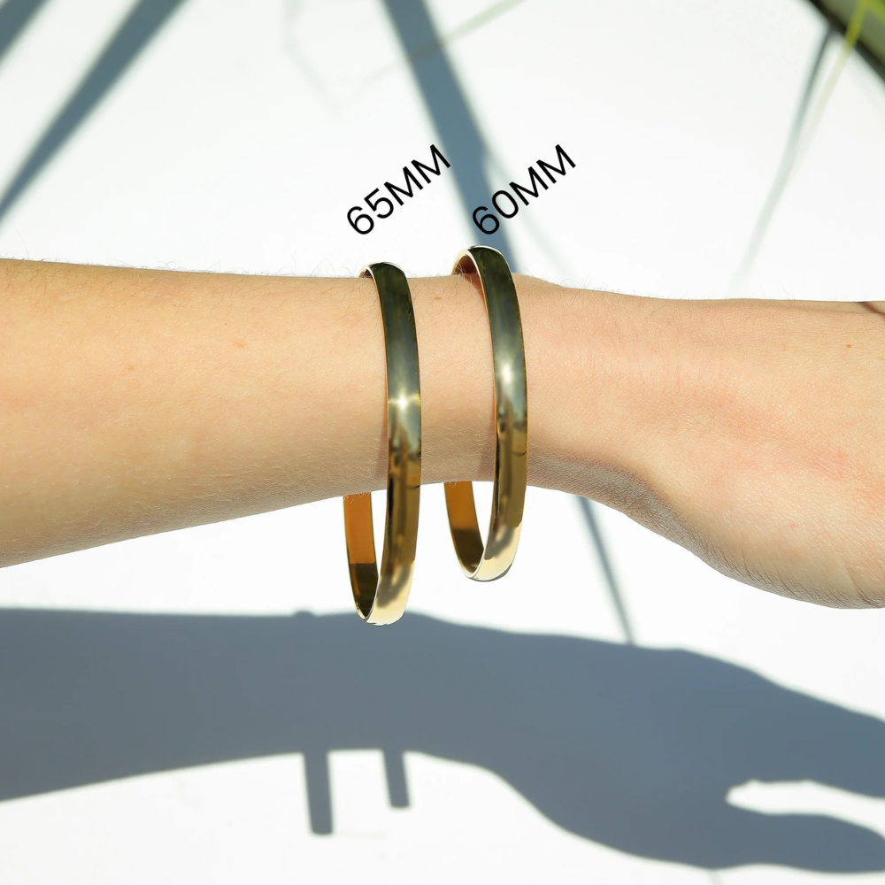 6mm Thick Bangle Bracelet - 316L Stainless Steel