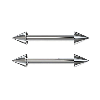 Spiked Straight Barbells
 - 316L Stainless Steel - Pair