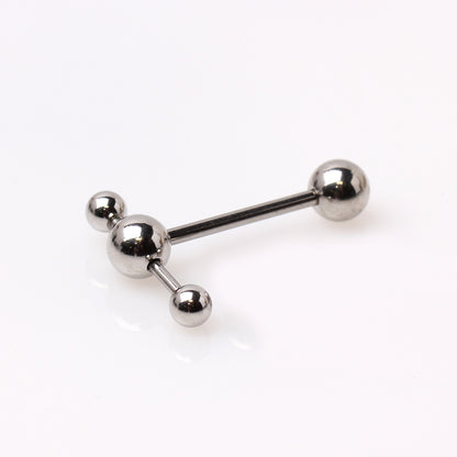 Tongue Double Barbell - 316L Stainless Steel