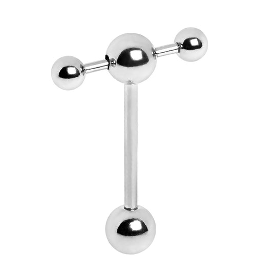 Tongue Double Barbell - 316L Stainless Steel