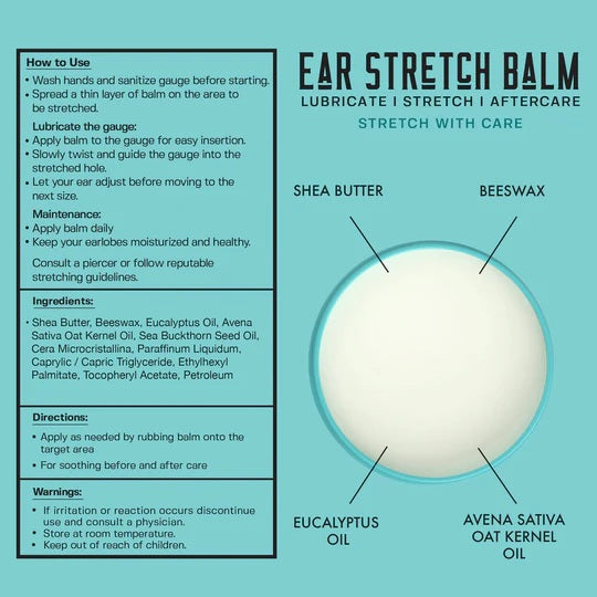 Base Laboratories Ear Stretching Lobe Balm, 1.7 oz