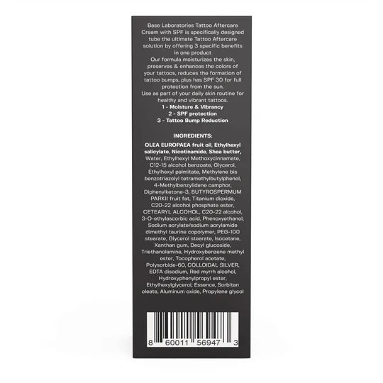Base Laboratories Tattoo Aftercare Cream, 6 oz