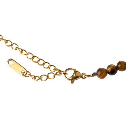 Brown Tiger Eye Natural Stone Bead Necklace