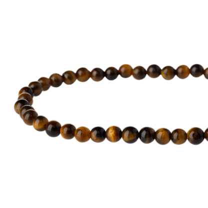 Brown Tiger Eye Natural Stone Bead Necklace