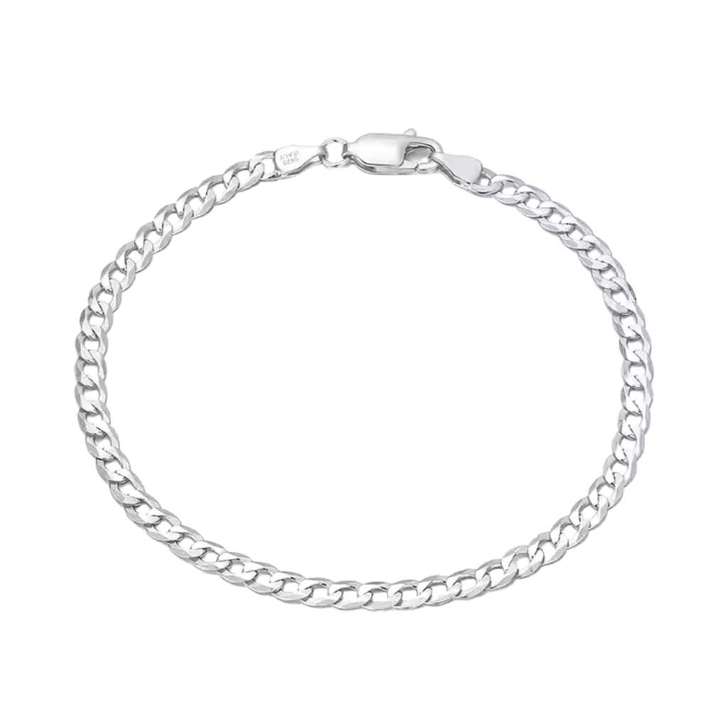 Cuban Link 3mm Thick Bracelet - 925 Sterling Silver