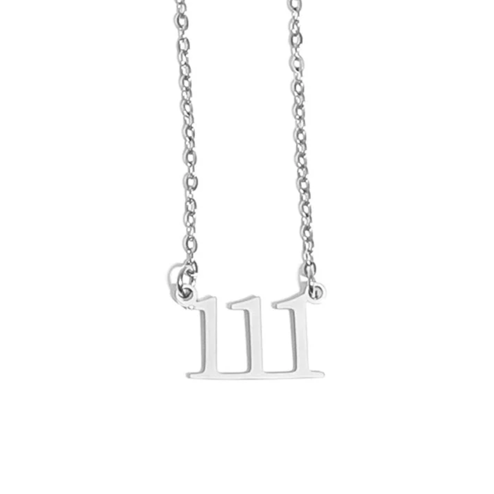 Angel Number Pendant Necklace - 316L Stainless Steel