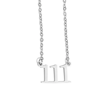 Angel Number Pendant Necklace - 316L Stainless Steel