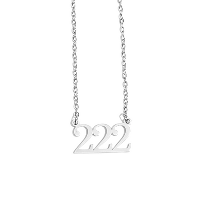 Angel Number Pendant Necklace - 316L Stainless Steel