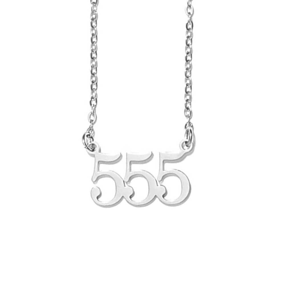 Angel Number Pendant Necklace - 316L Stainless Steel