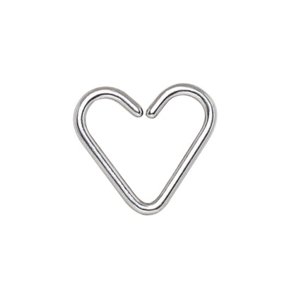 Heart Shaped Cartilage Helix Tragus Daith Piercing Ring - G23 Titanium