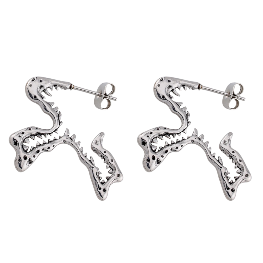 Gothic Fang Earrings - Pair - 316L Stainless Steel