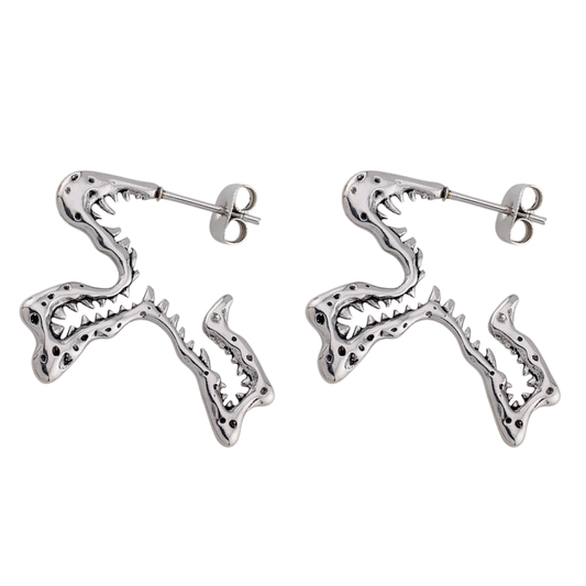 Gothic Fang Earrings - Pair - 316L Stainless Steel