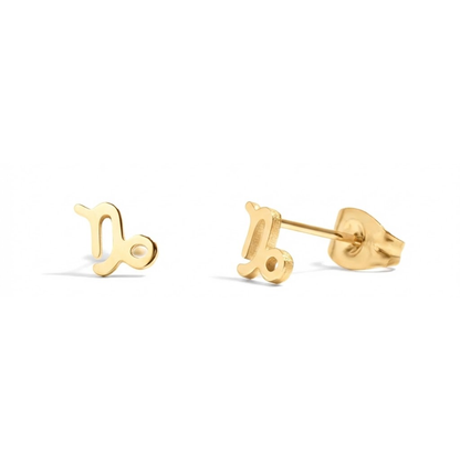 Zodiac Stud Earrings - Pair - 316L Stainless Steel