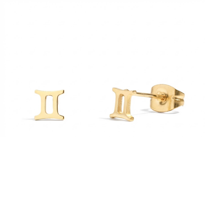 Zodiac Stud Earrings - Pair - 316L Stainless Steel