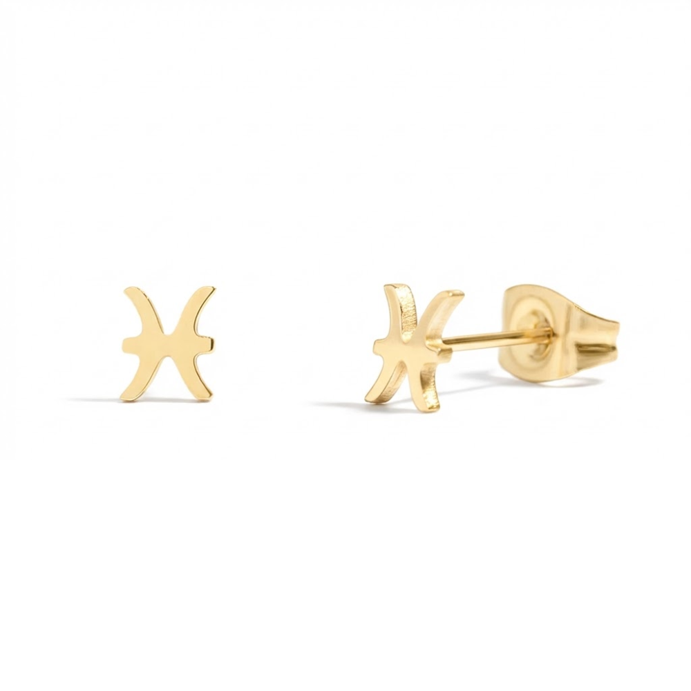 Zodiac Stud Earrings - Pair - 316L Stainless Steel