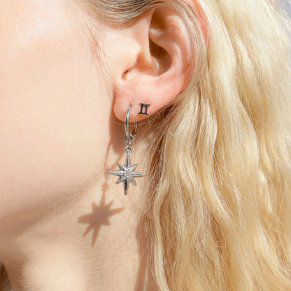 Zodiac Stud Earrings - Pair - 316L Stainless Steel