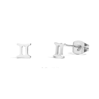Zodiac Stud Earrings - Pair - 316L Stainless Steel