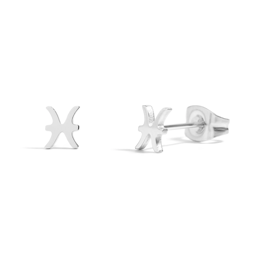 Zodiac Stud Earrings - Pair - 316L Stainless Steel