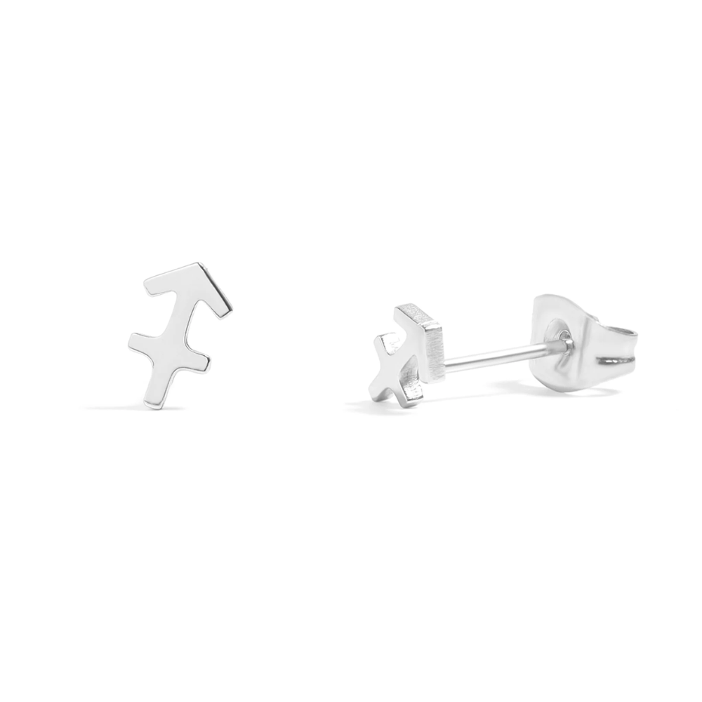 Zodiac Stud Earrings - Pair - 316L Stainless Steel