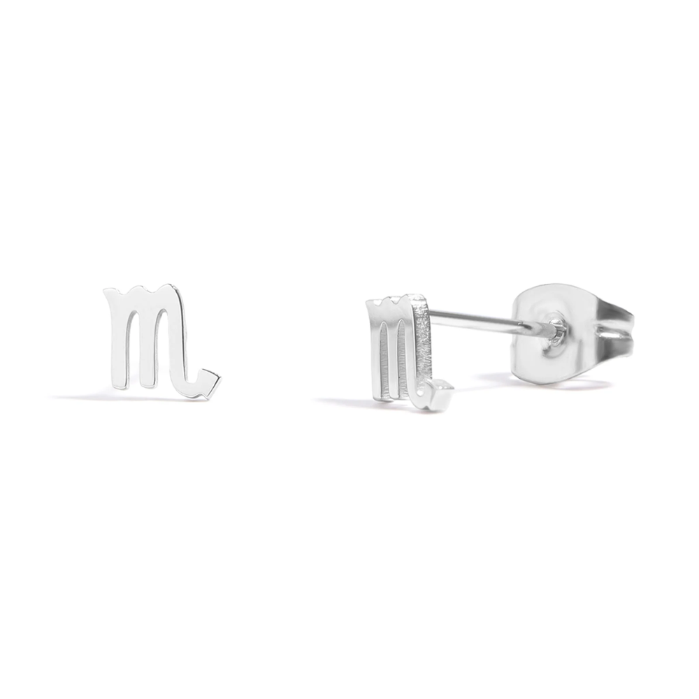 Zodiac Stud Earrings - Pair - 316L Stainless Steel