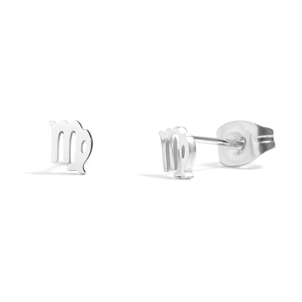 Zodiac Stud Earrings - Pair - 316L Stainless Steel