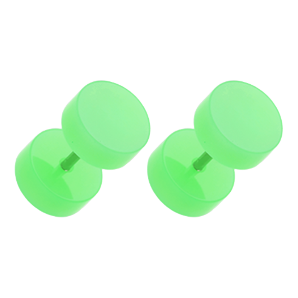 Neon Acrylic Fake Plugs - Pair
