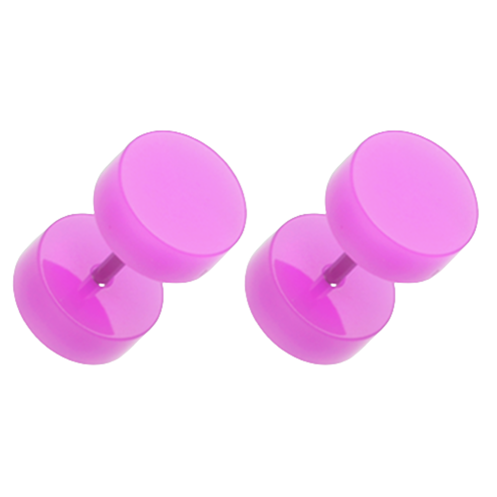 Neon Acrylic Fake Plugs - Pair